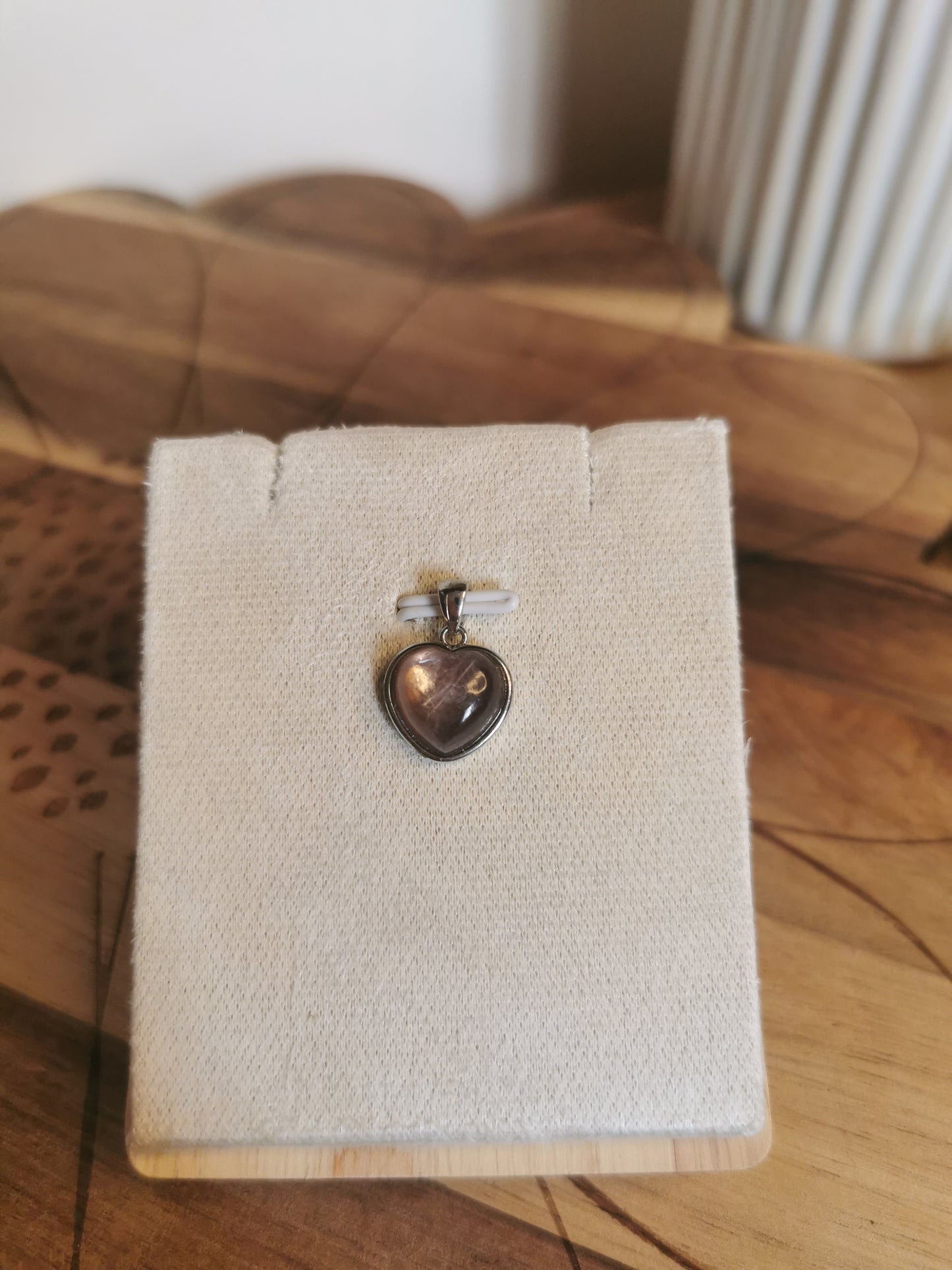 Purple Mica Heart - 925 Silver Pendant