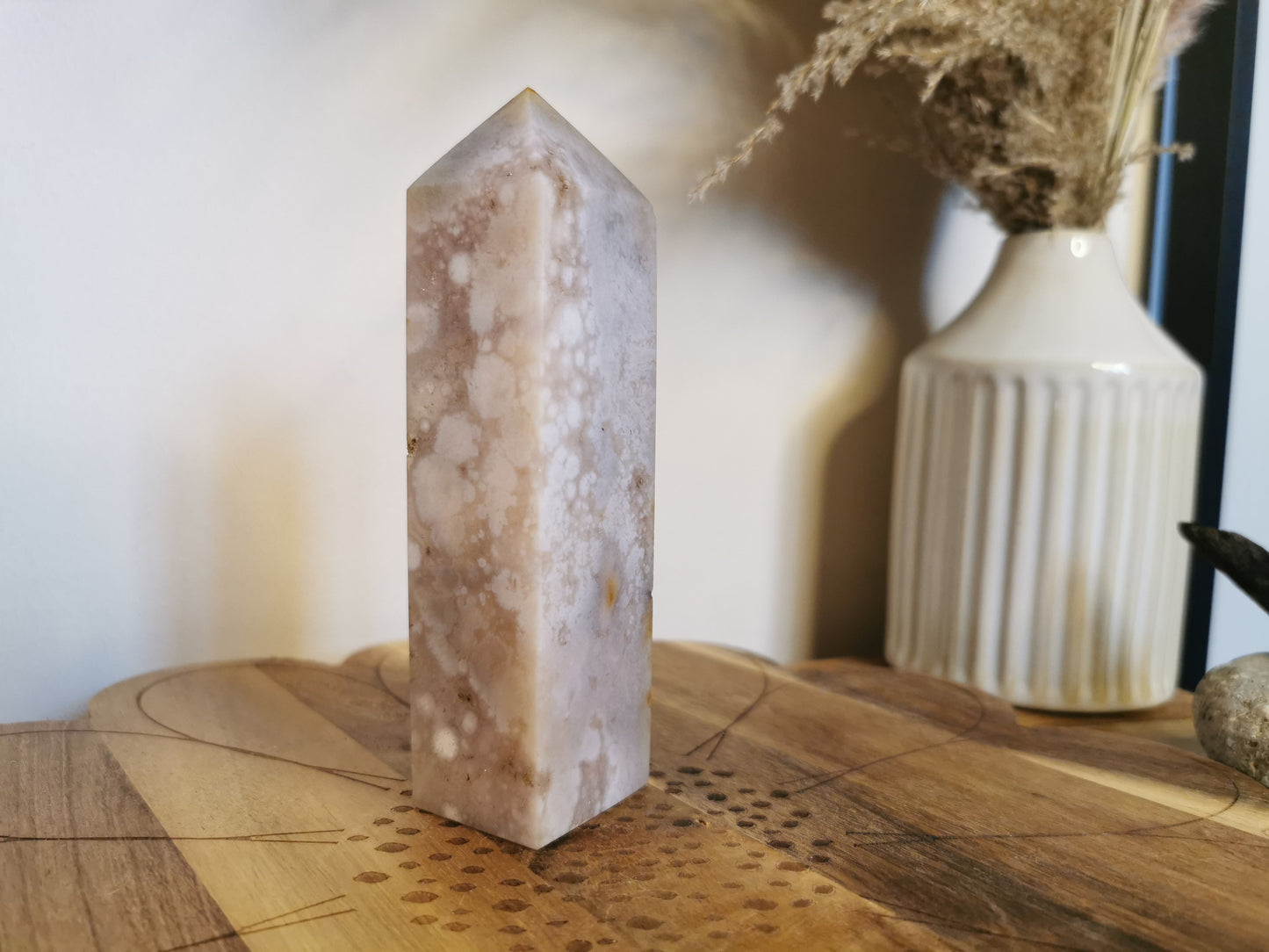 Pink amethyst with flower agate inclusions towers - Choose your own