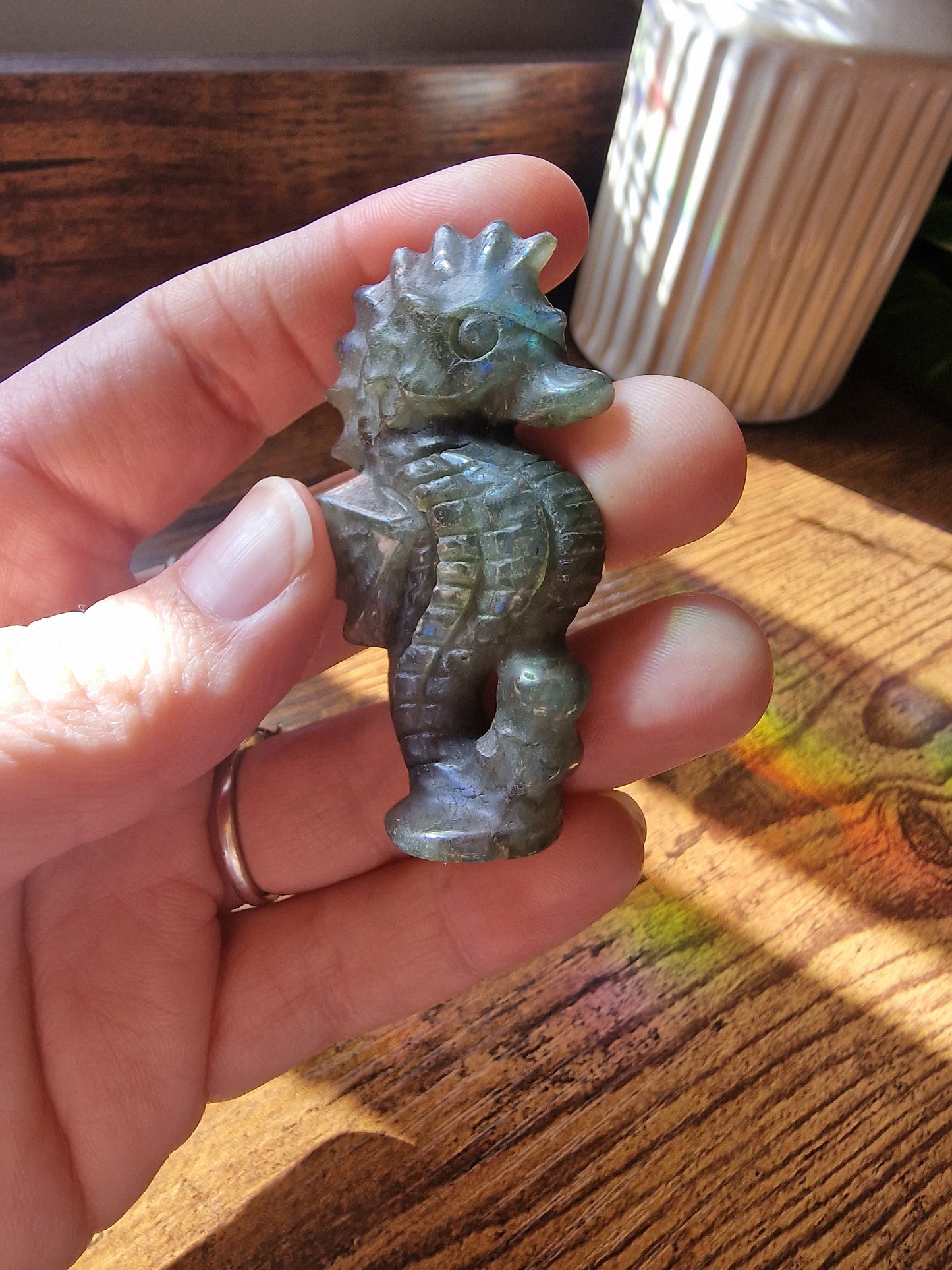 Labradorite Seahorse Carvings (5~6cm)
