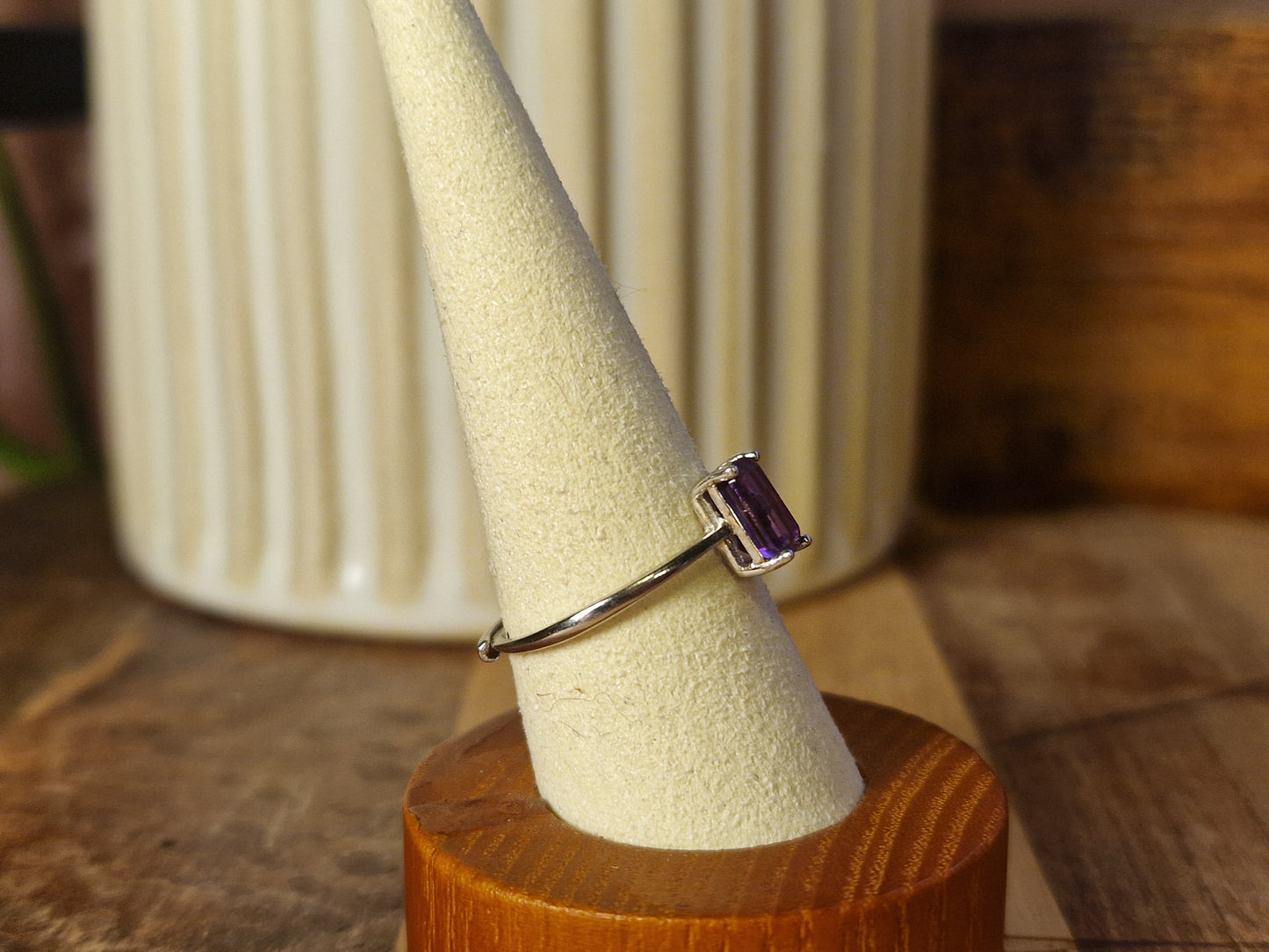 Amethyst 925s Adjustable Ring smaller