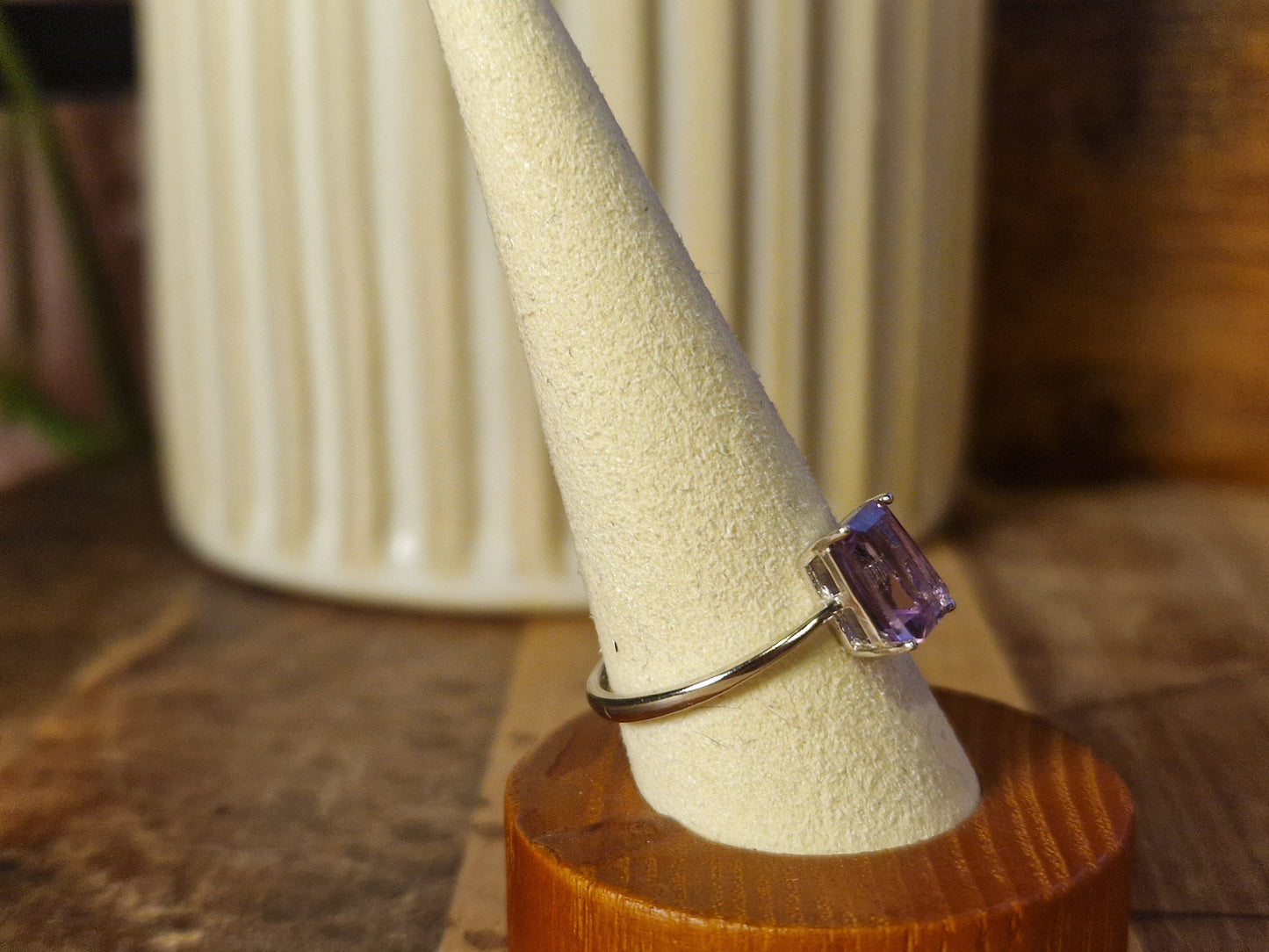 Amethyst 925s larger Adjustable Ring