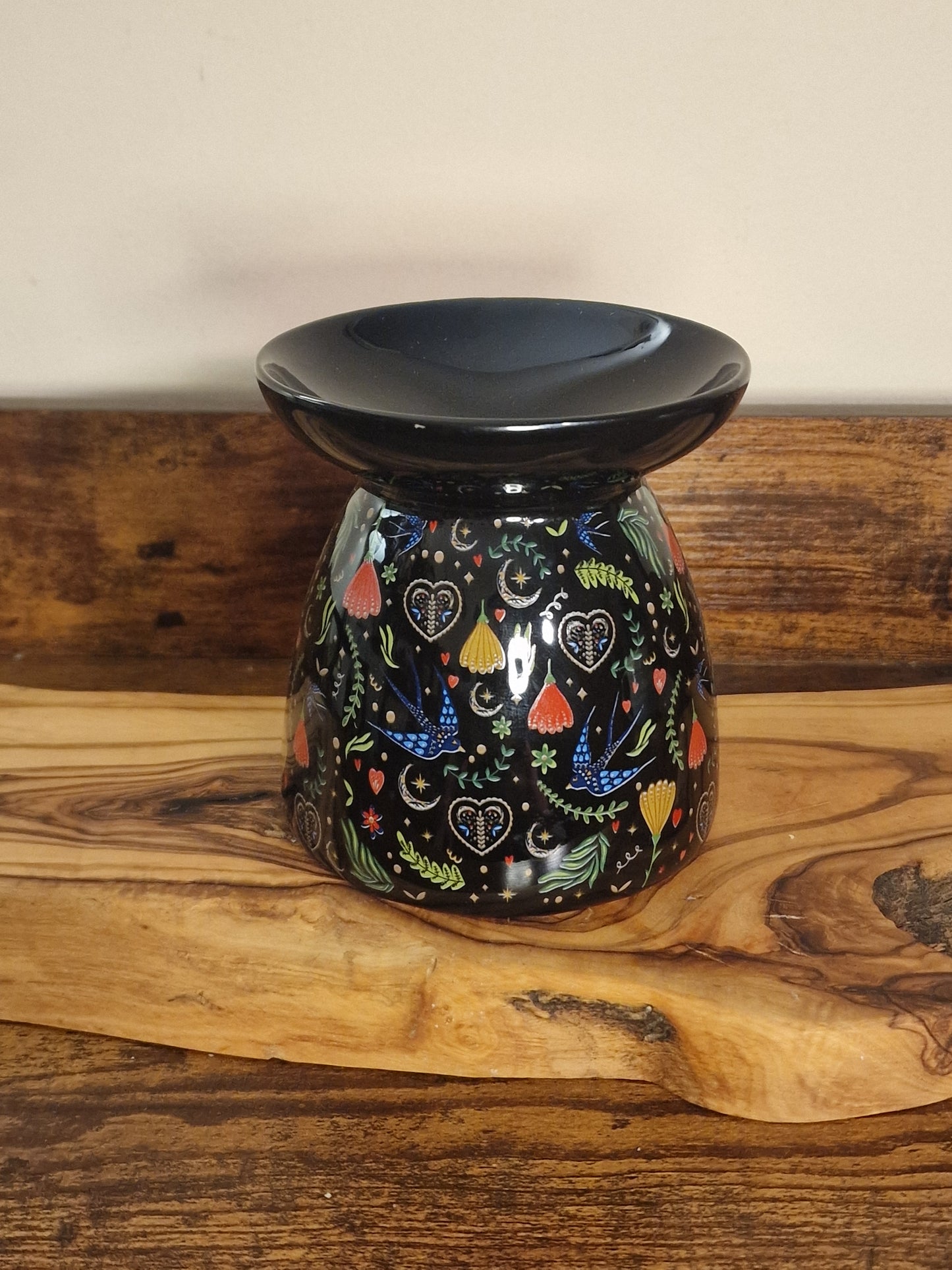 Midnight Bloom Oil Burner ~ Black
