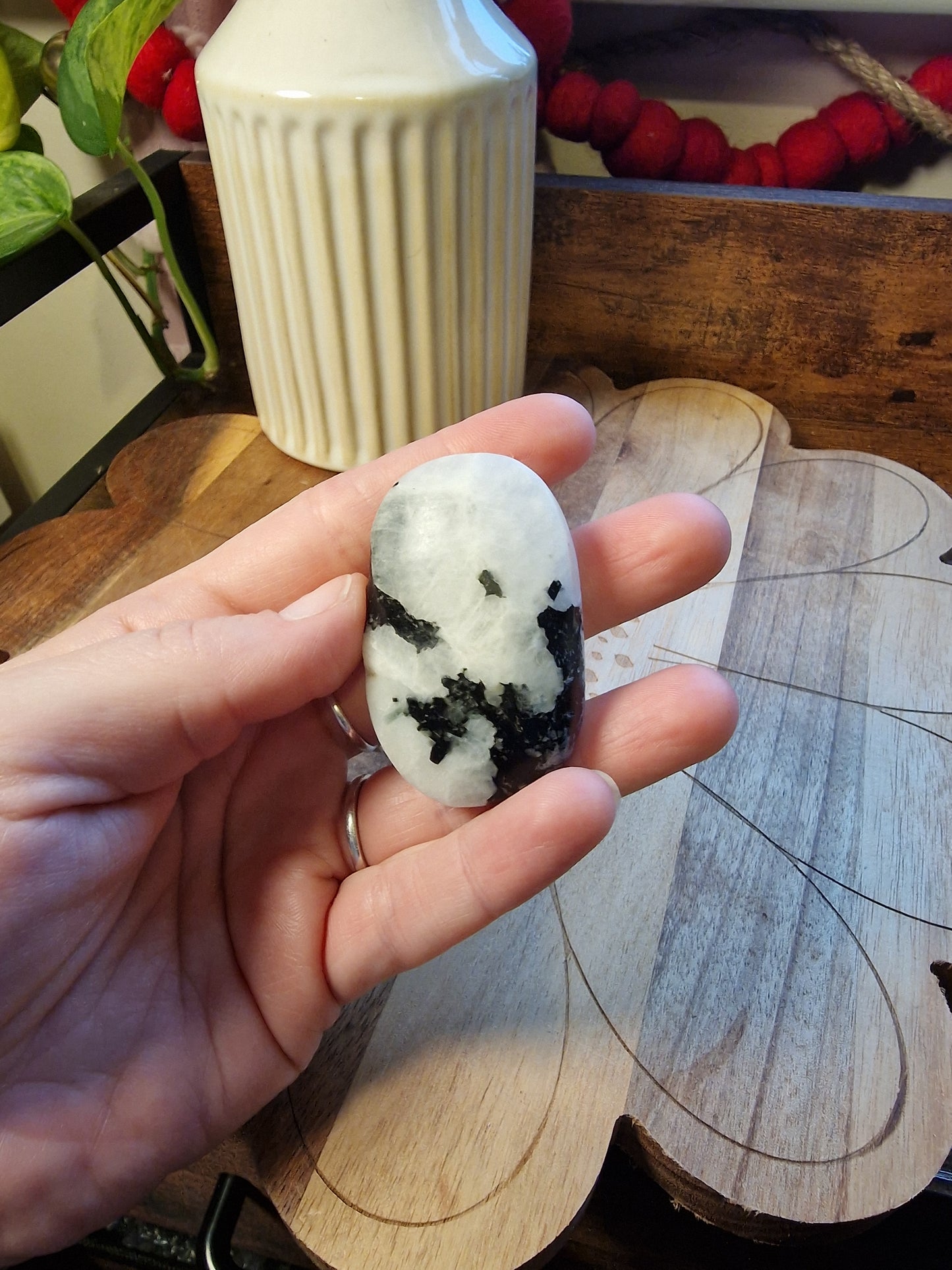 Rainbow Moonstone palm stones