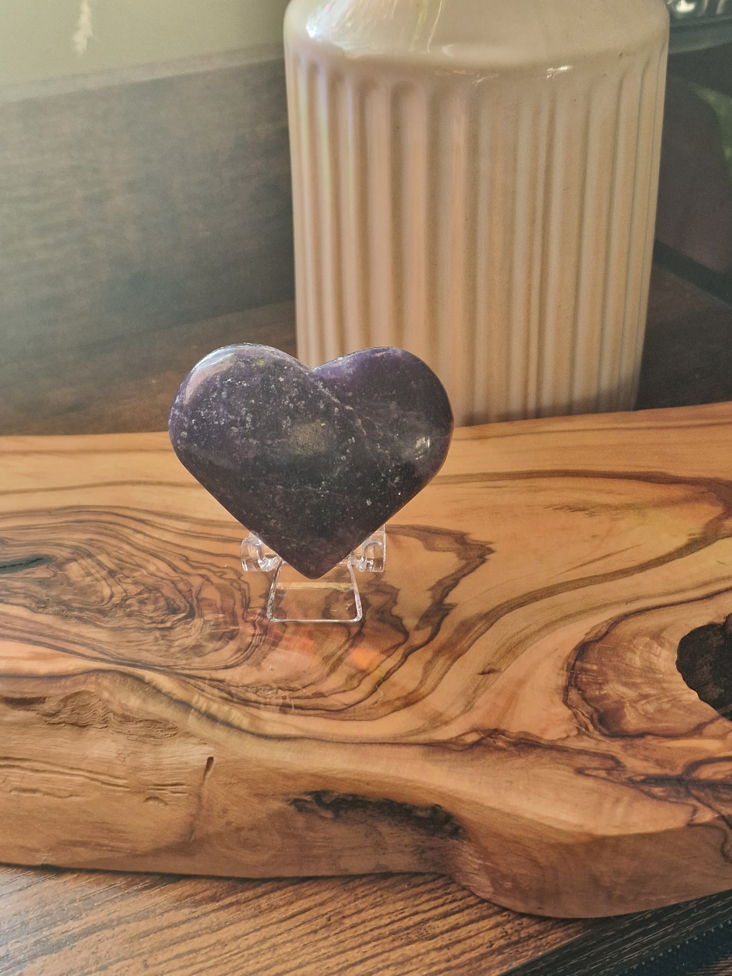 Lepidolite hearts