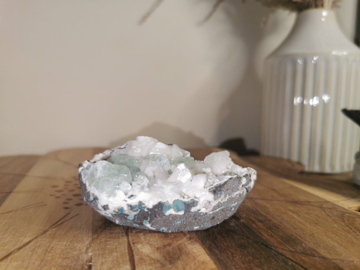 Green Apophyllite & Stilbite Cluster