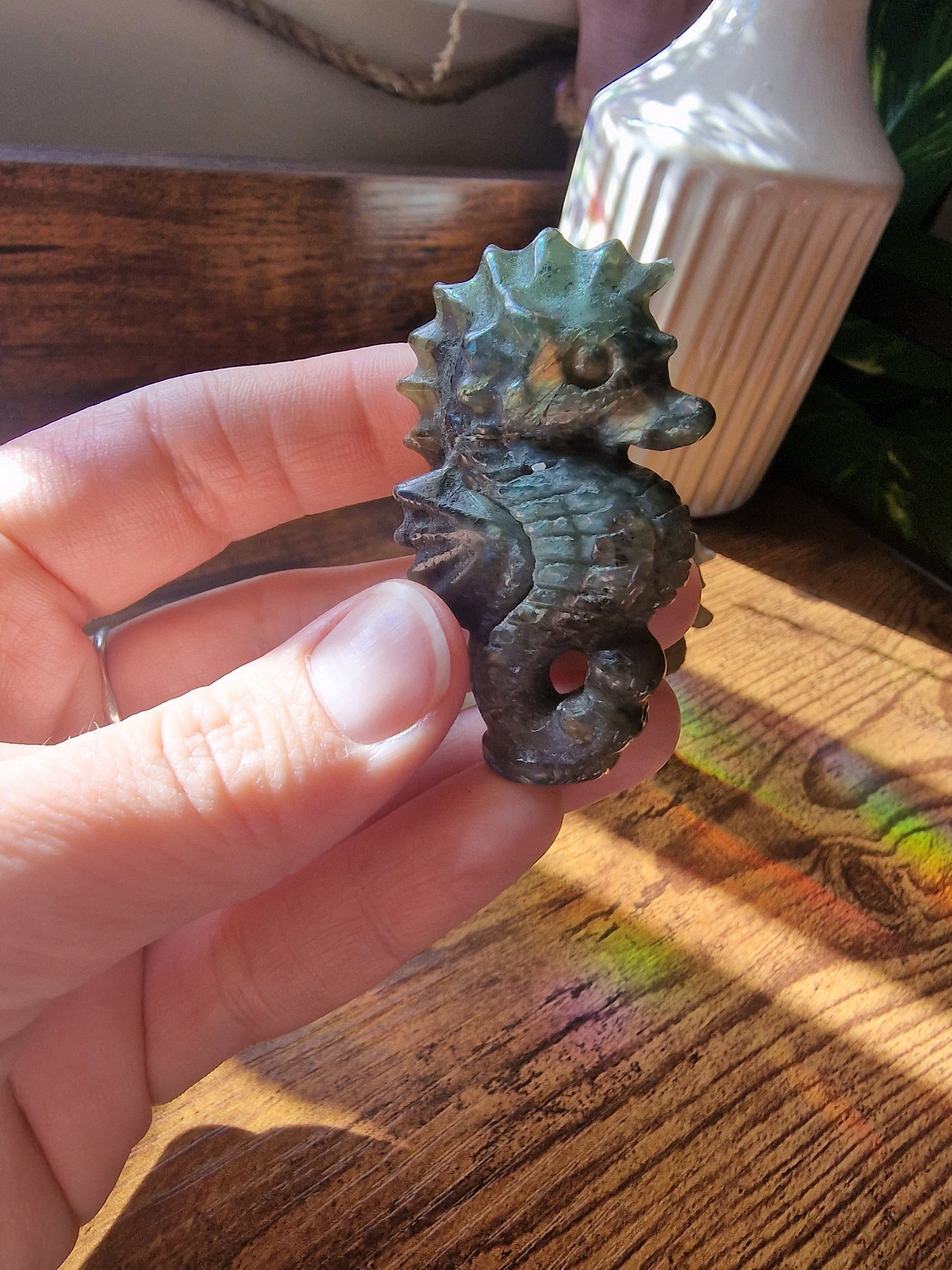Labradorite Seahorse Carvings (5~6cm)