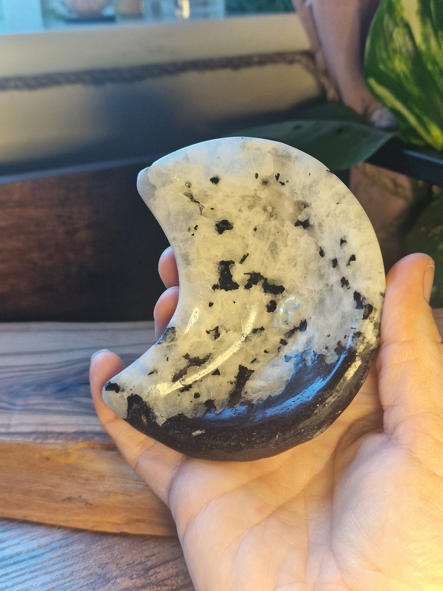 Rainbow Moonstone Moon Dish