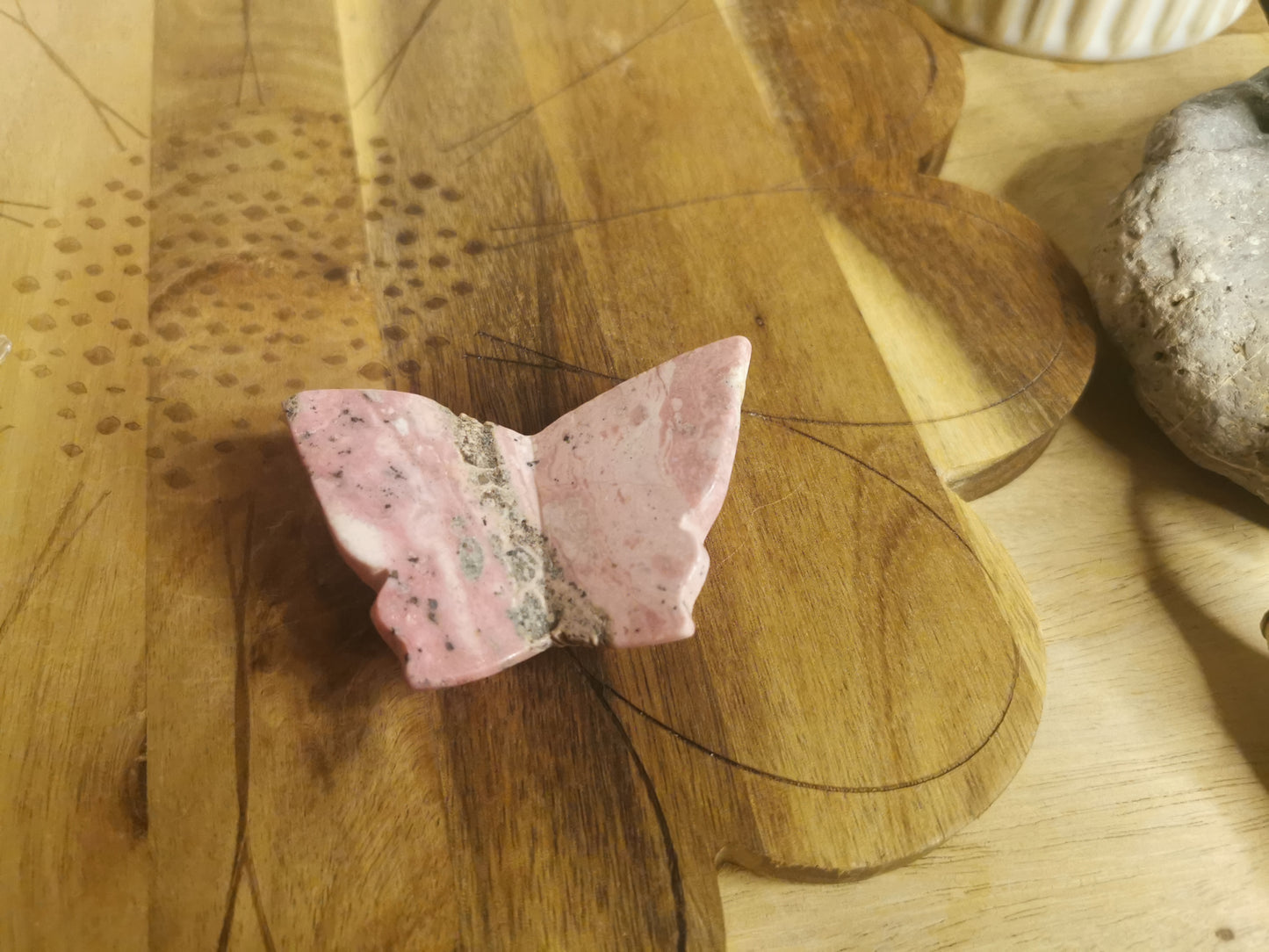 Rhodonite Butterfly Carving