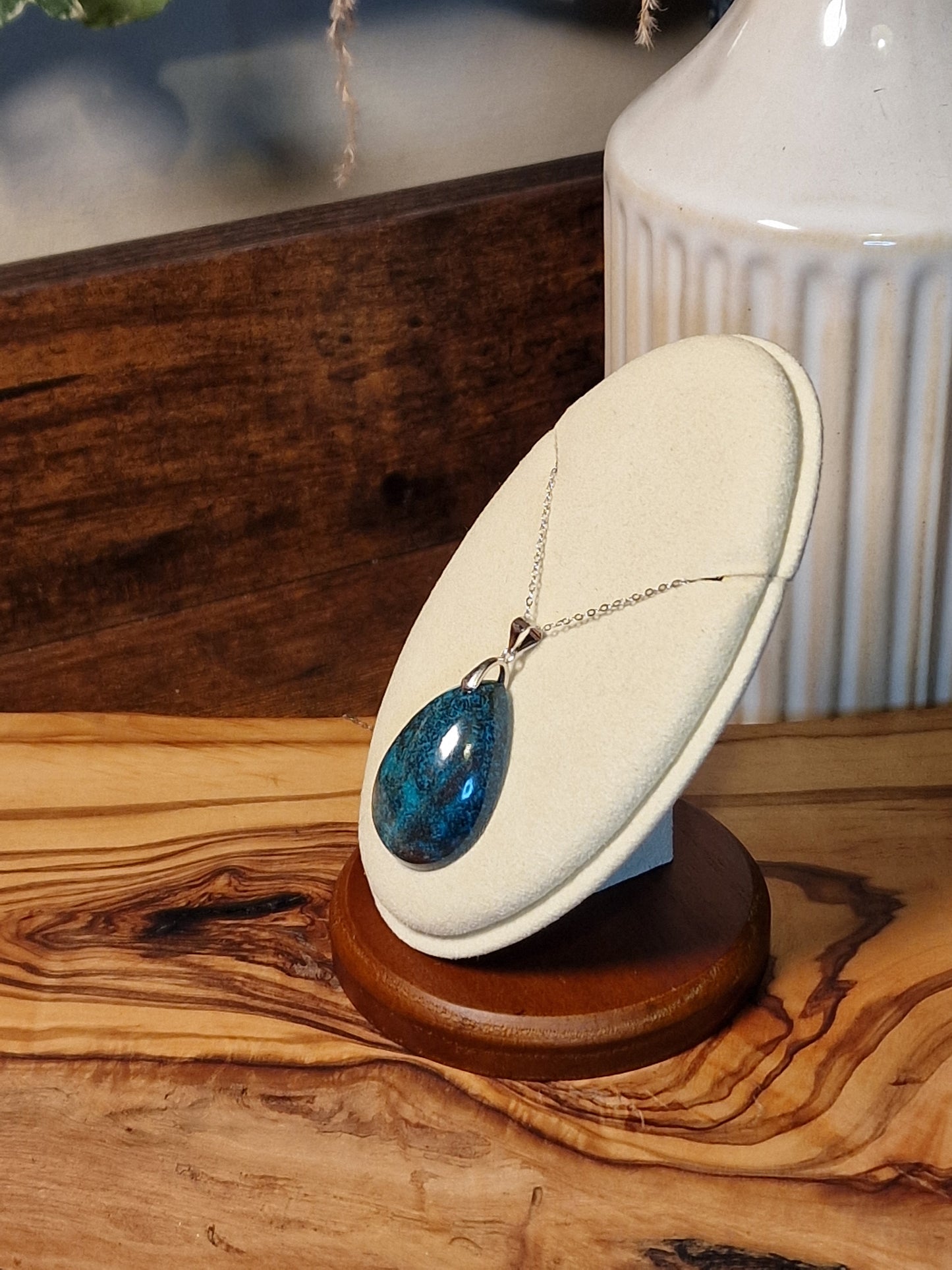 Azurite 925silver pendant