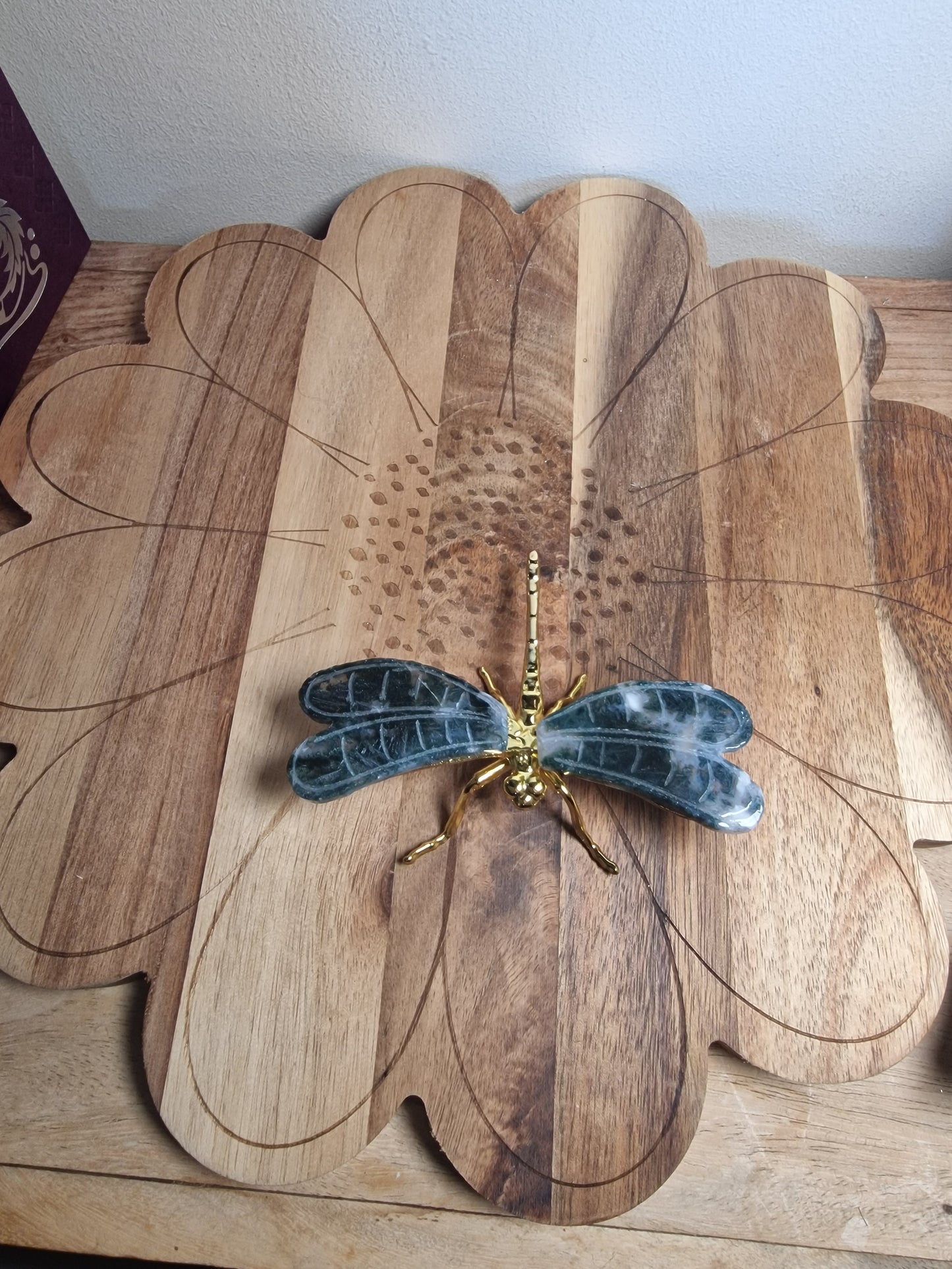 Moss Agate Dragonfly 1
