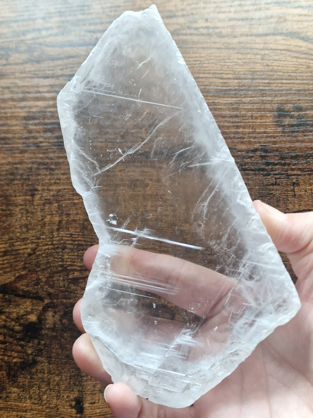 Raw Selenite Statement Slabs · Choose Your Piece
