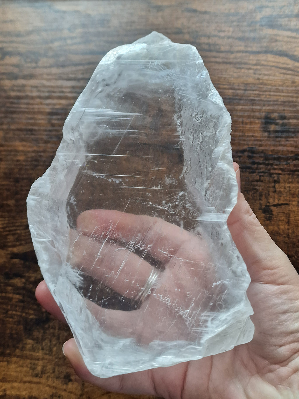 Raw Selenite Statement Slabs · Choose Your Piece