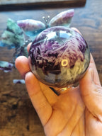 Feather Fluorite Sphere & Butterfly Display Stand