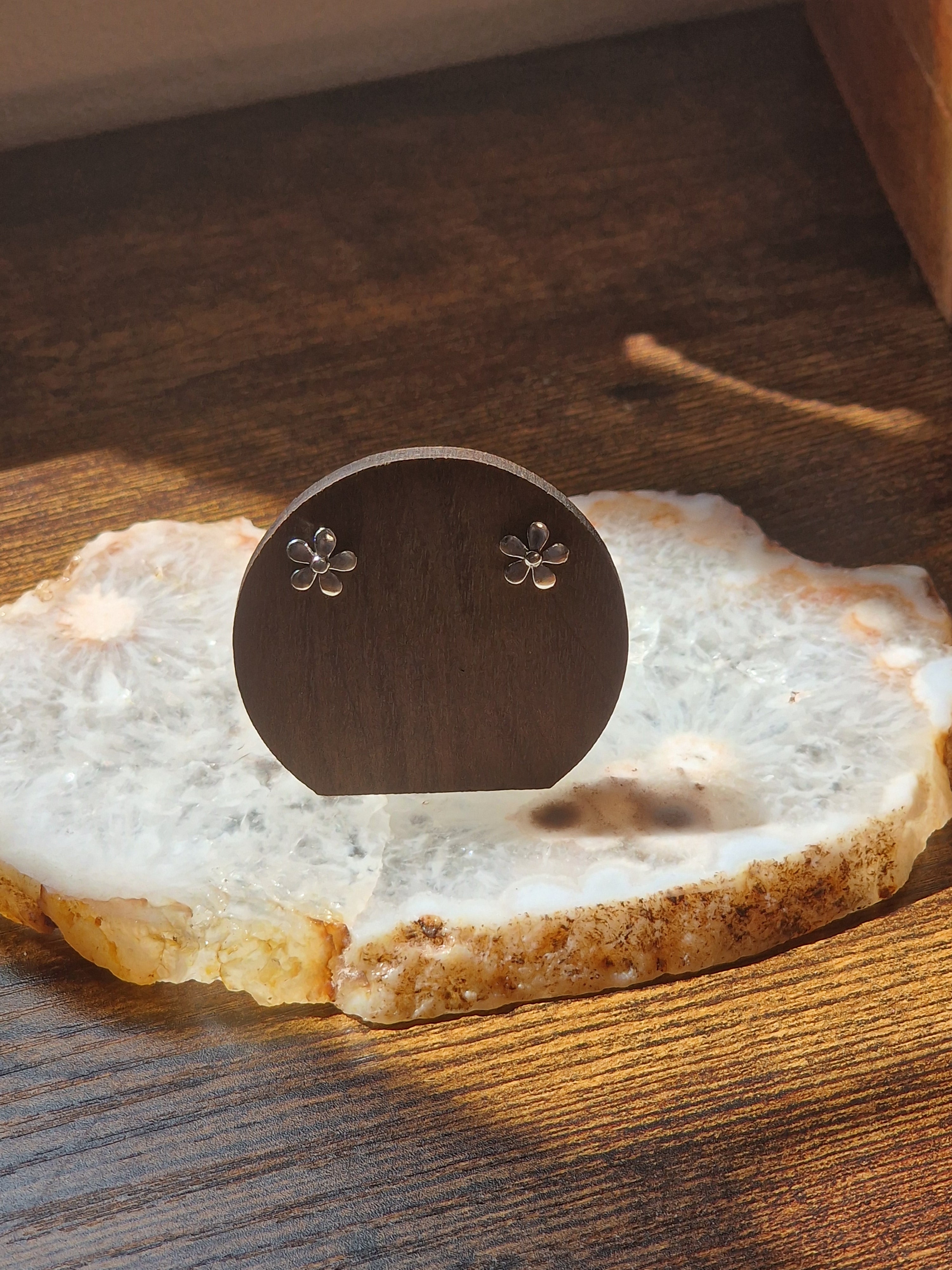 925 Silver Daisy Stud Earrings