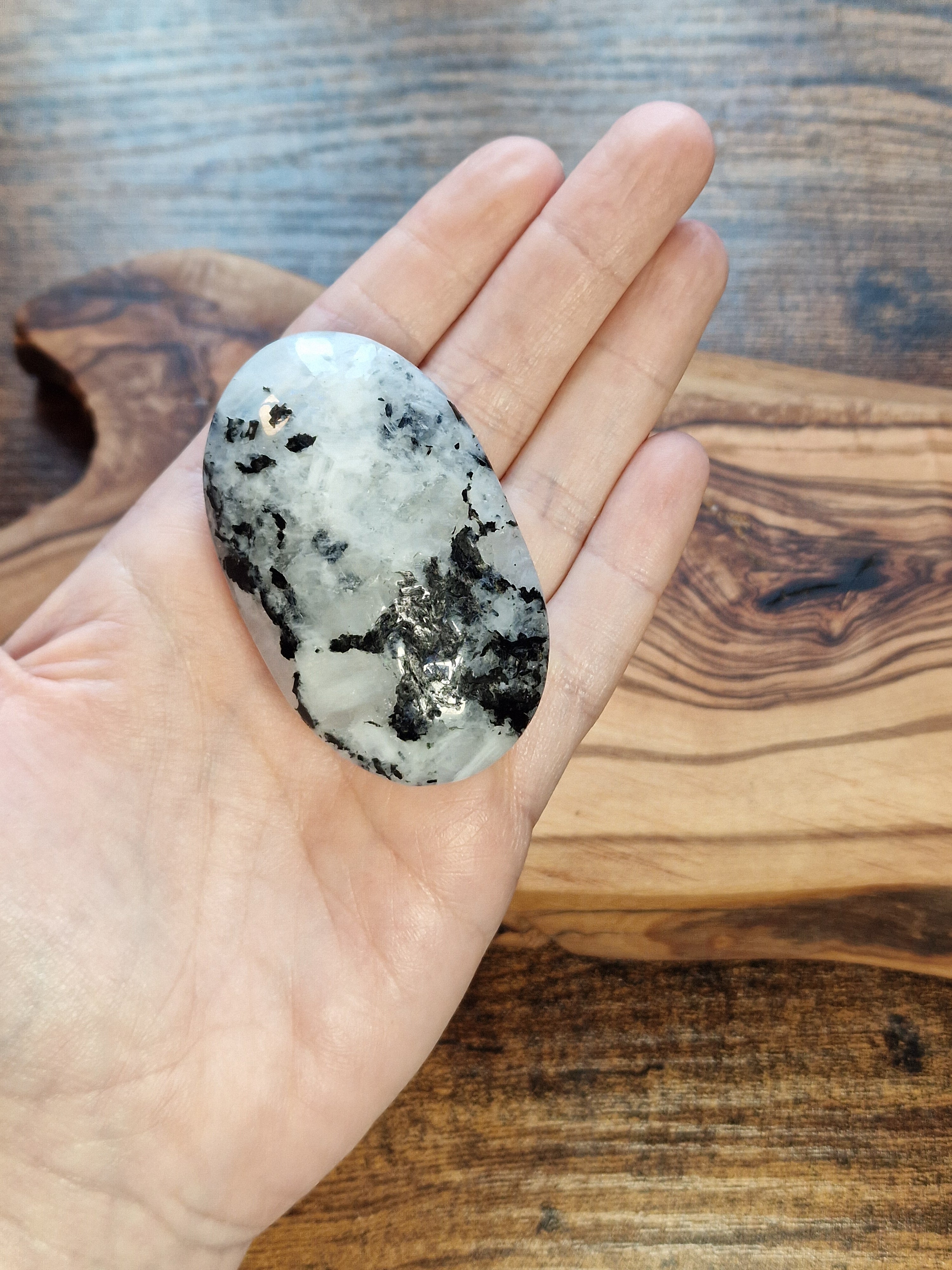 Rainbow Moonstone palm stones