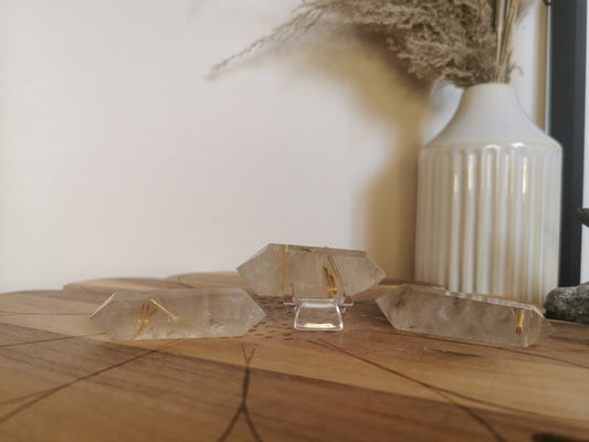 Rutilated Quartz Double-Terminated Wand - Intuitively picked