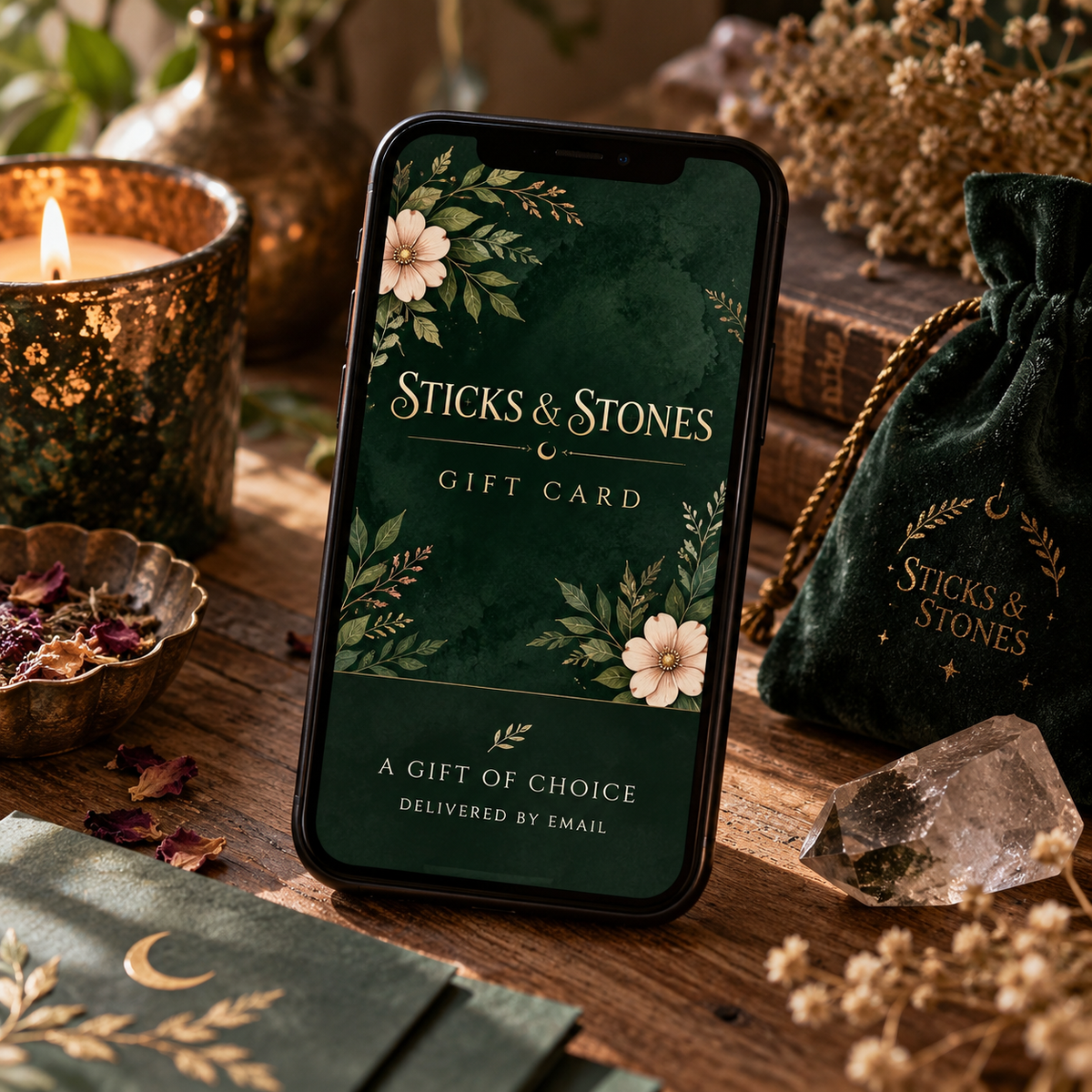 Sticks & Stones Digital Gift Card | Crystal & Ritual Gifts