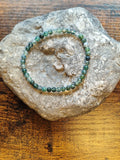 Moss Agate Bracelet ~ 4mm
