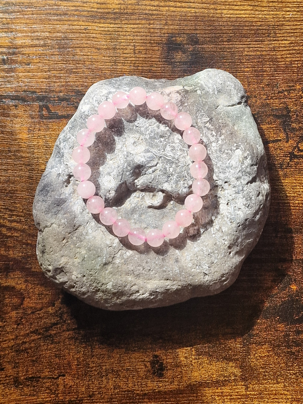 Rose Quartz Crystal Bracelet ~ 8mm