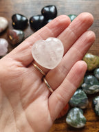 Small Crystal Heart Carvings