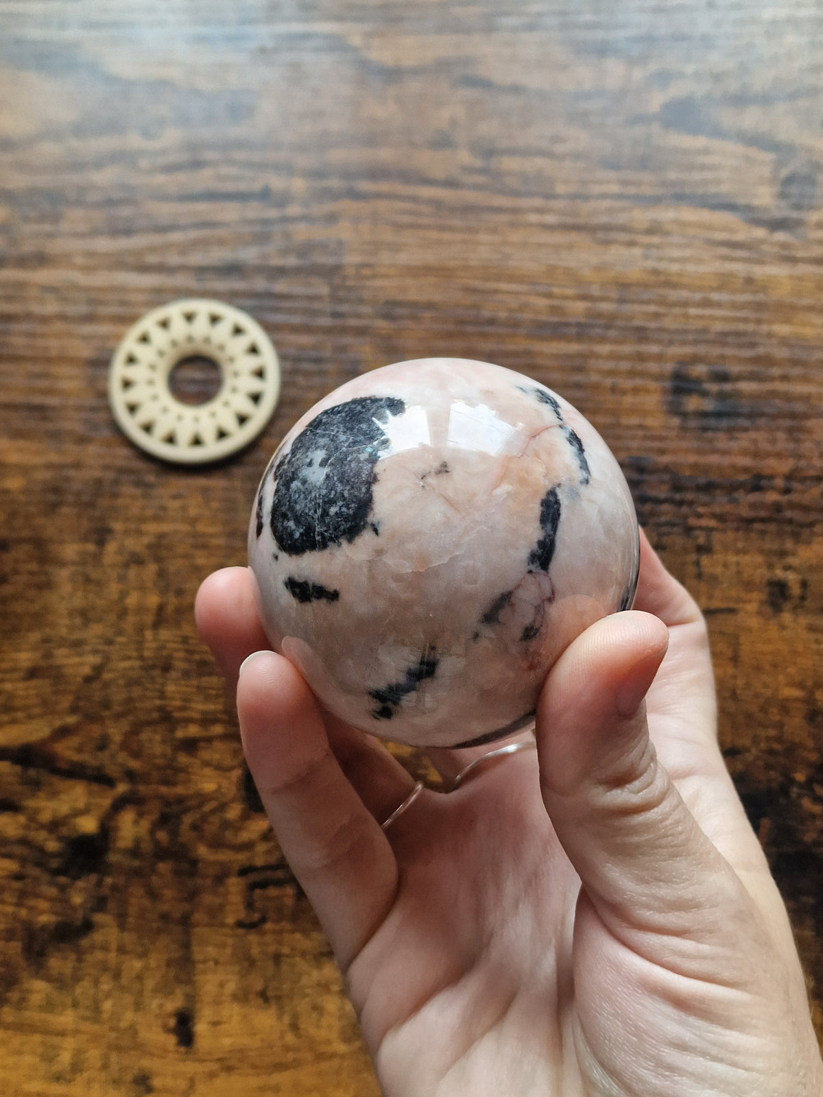 Large Pink Zebra Jasper Sphere