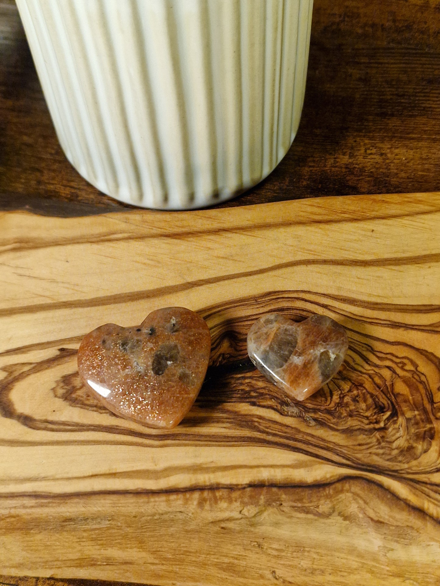 Small Sunstone Heart