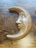 Wooden Moon Face Wall Hanging