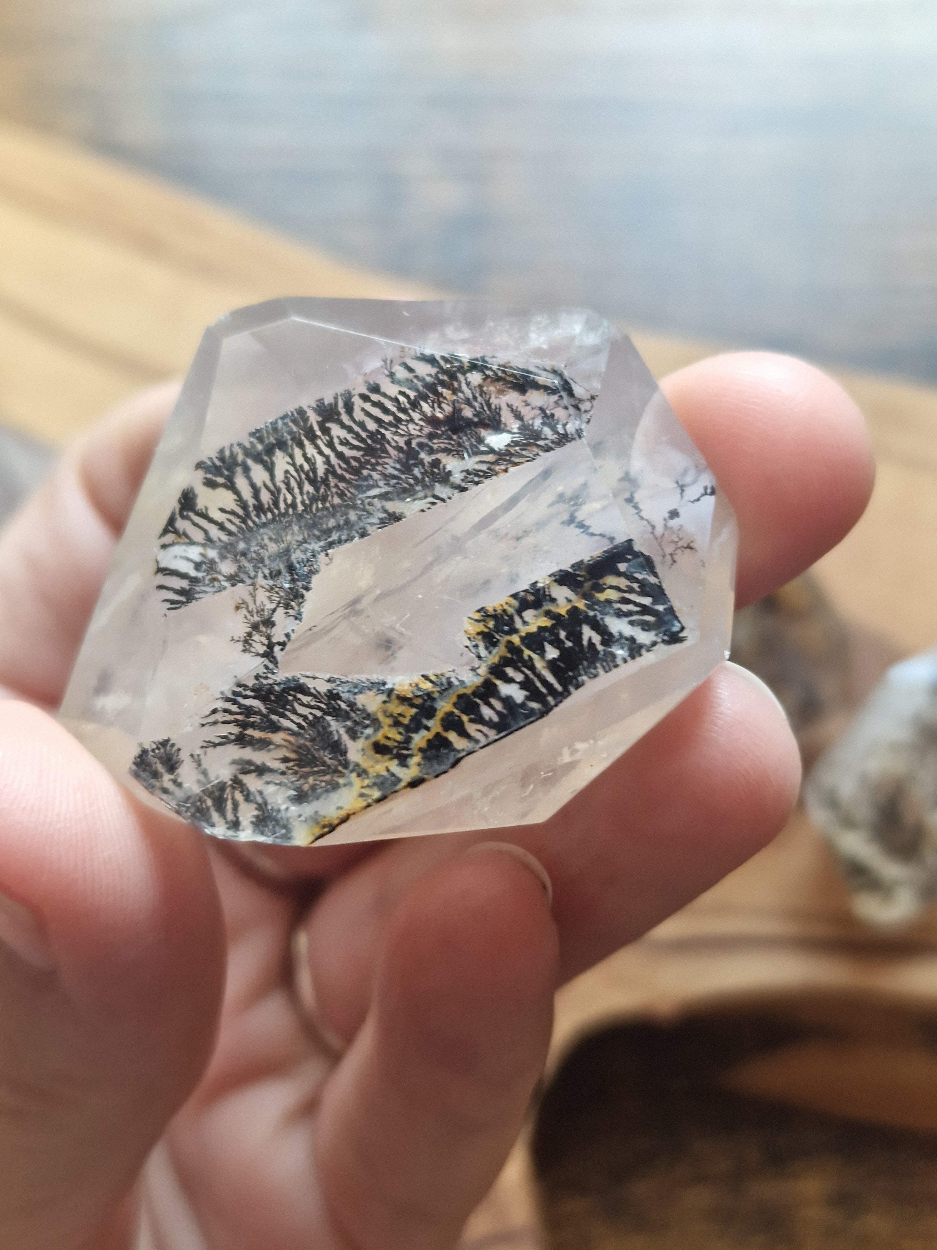 Brazilian Dendritic Quartz Freeform with Iron Inclusions