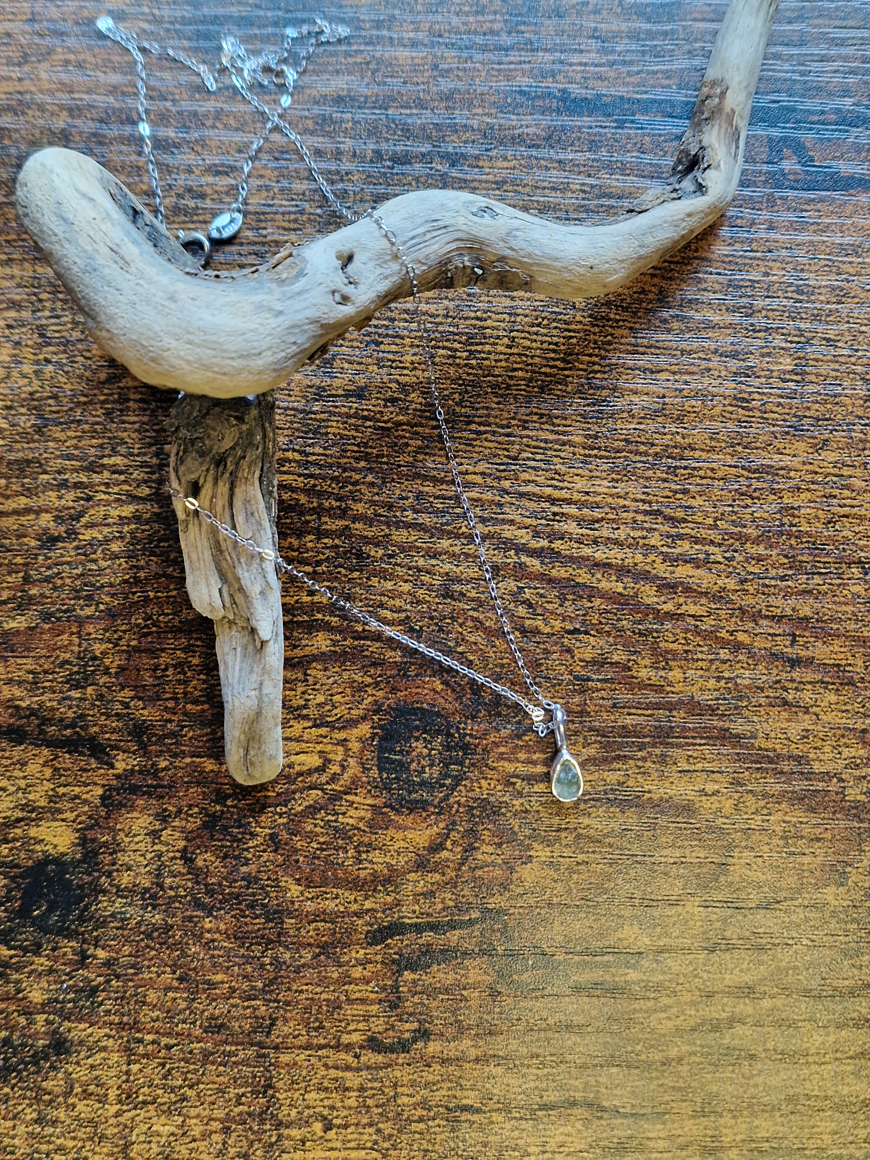 Moldavite, 925 Silver Necklace