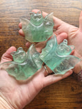Fluorite Bat Crystal Carving