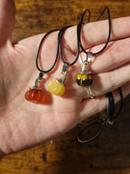 Crystal Pumpkin Pendant Necklaces
