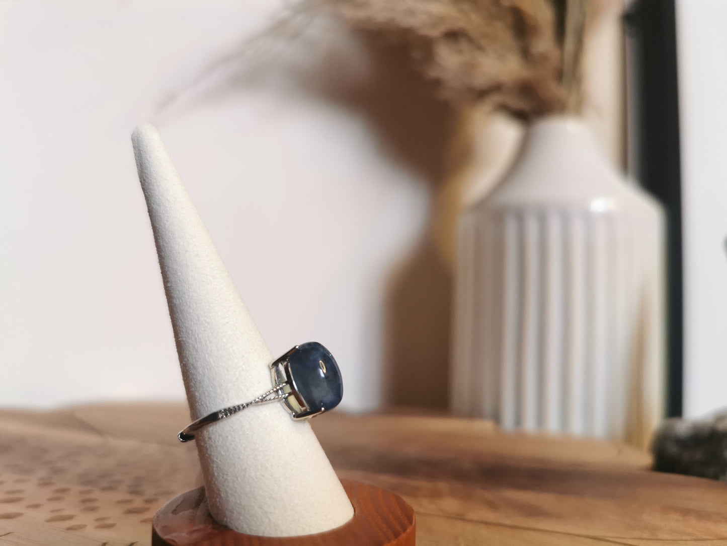 Aquamarine 925 Sterling Silver Ring (Adjustable)🌊