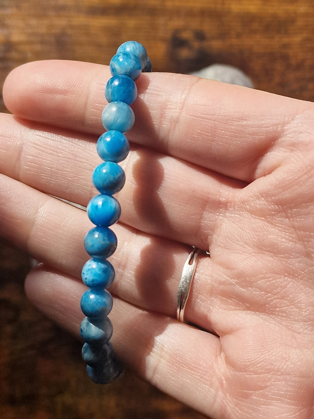 Blue Apatite Bracelet ~ 8mm