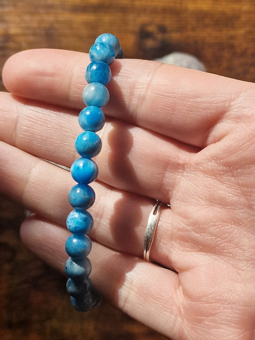 Blue Apatite Bracelet ~ 8mm