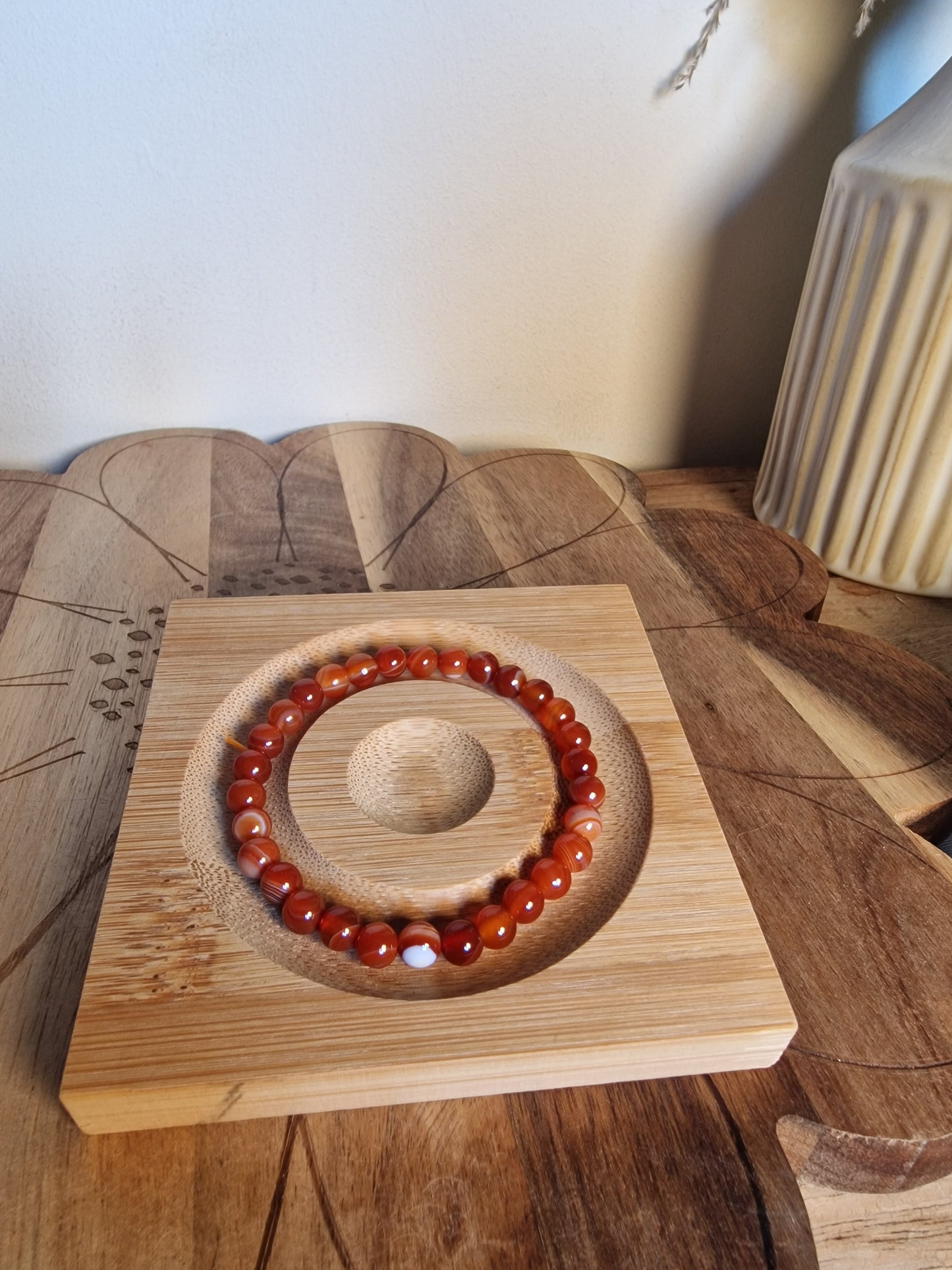 Carnelian Crystal Bracelet – 6mm