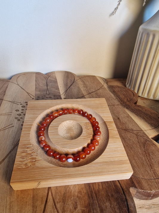 Carnelian Crystal Bracelet – 6mm