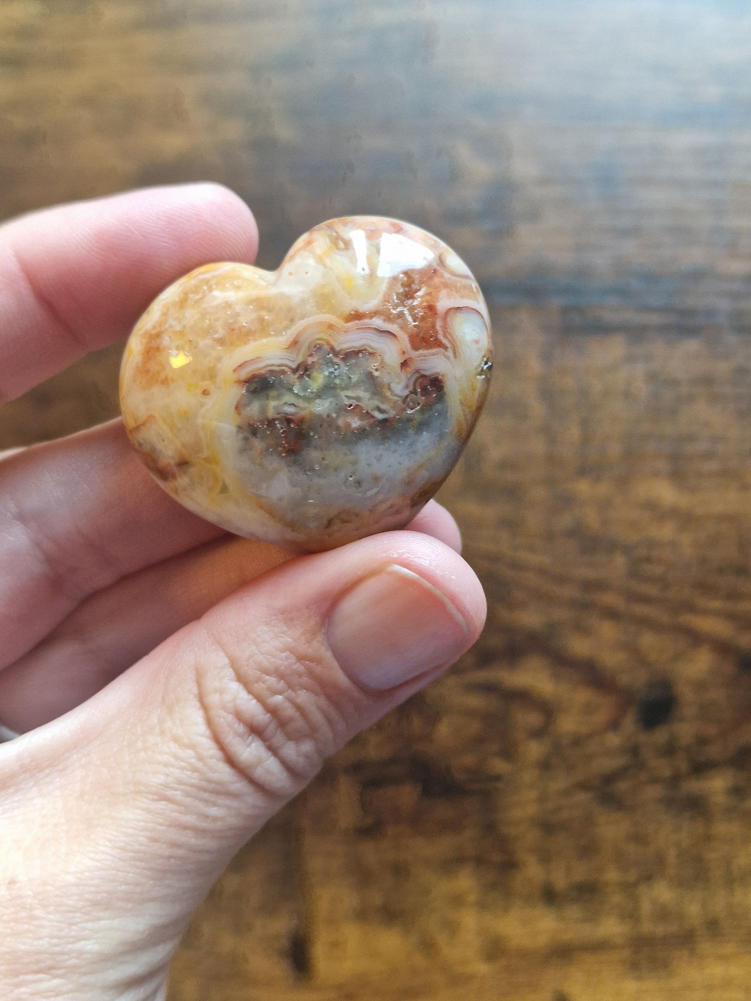 Crazy Lace Agate Heart