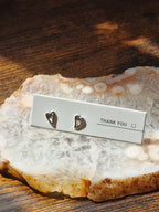 925 Silver Heart Stud Earrings
