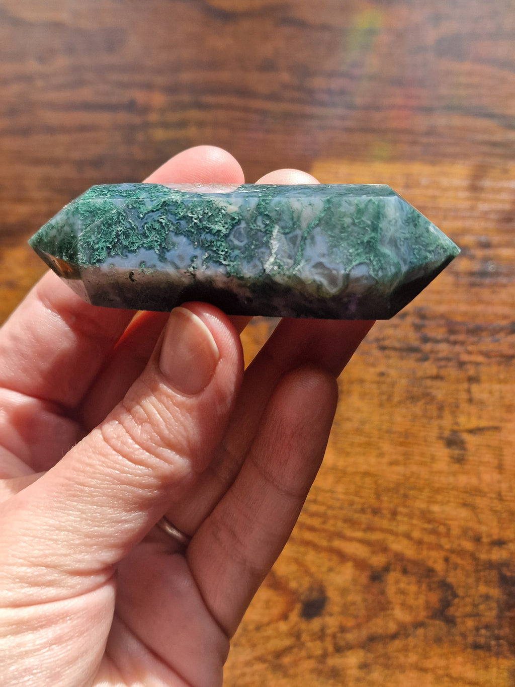 Moss Agate Double Terminated Point