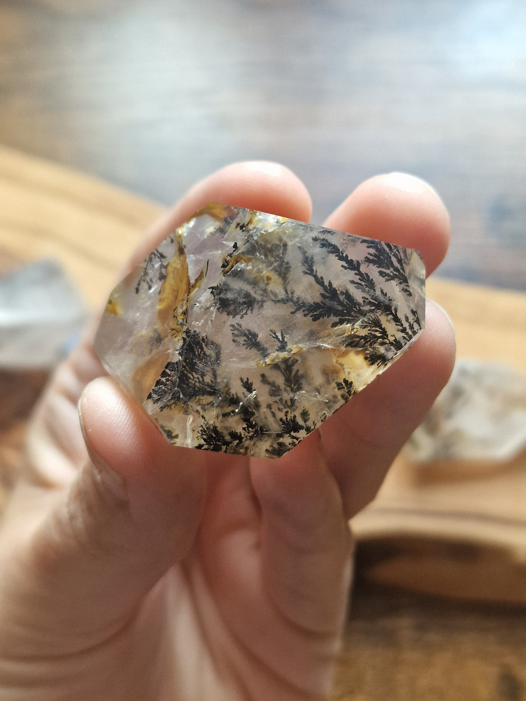 Brazilian Dendritic Quartz Freeform with Iron Inclusions