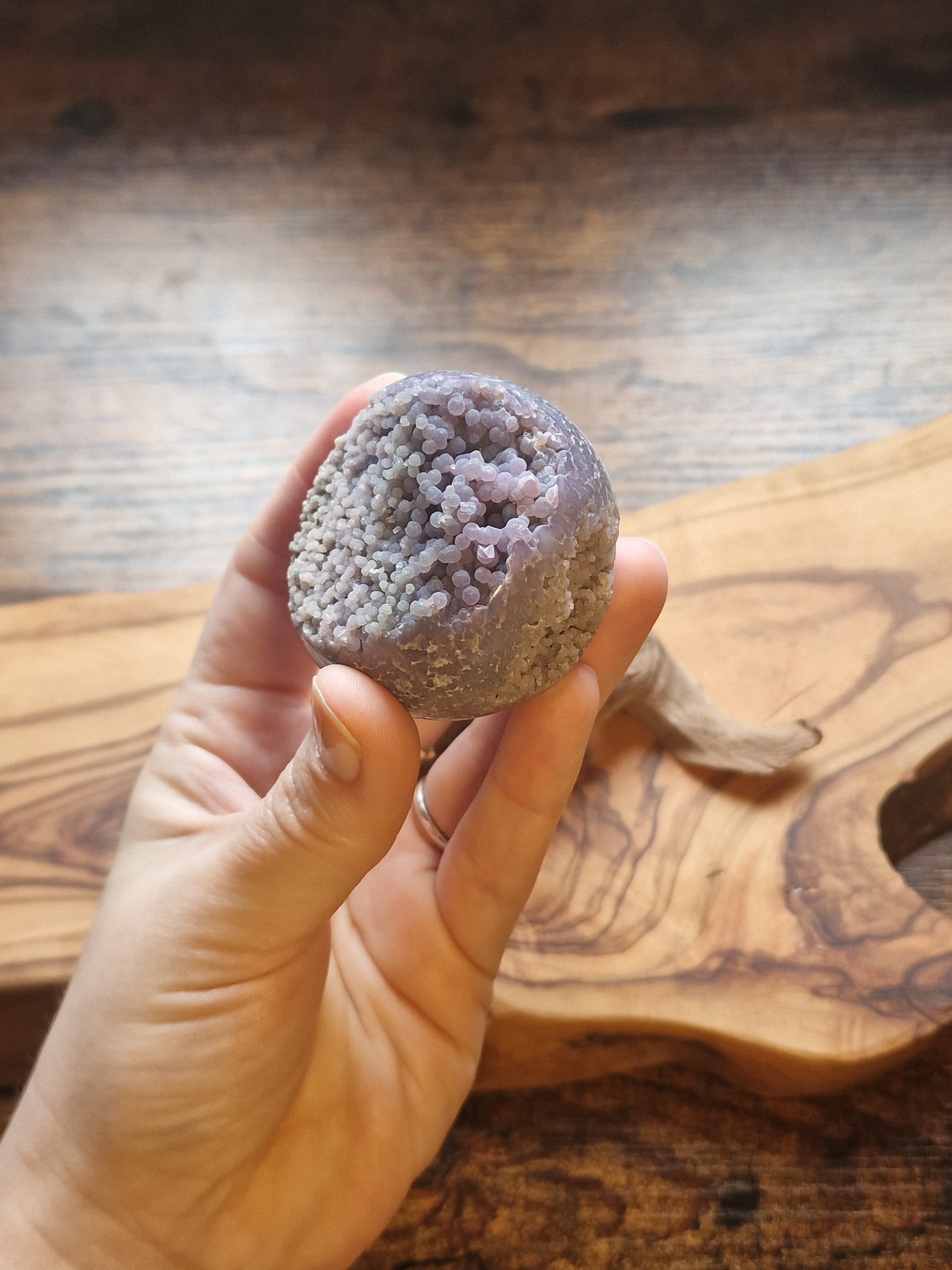 Grape agate sphere