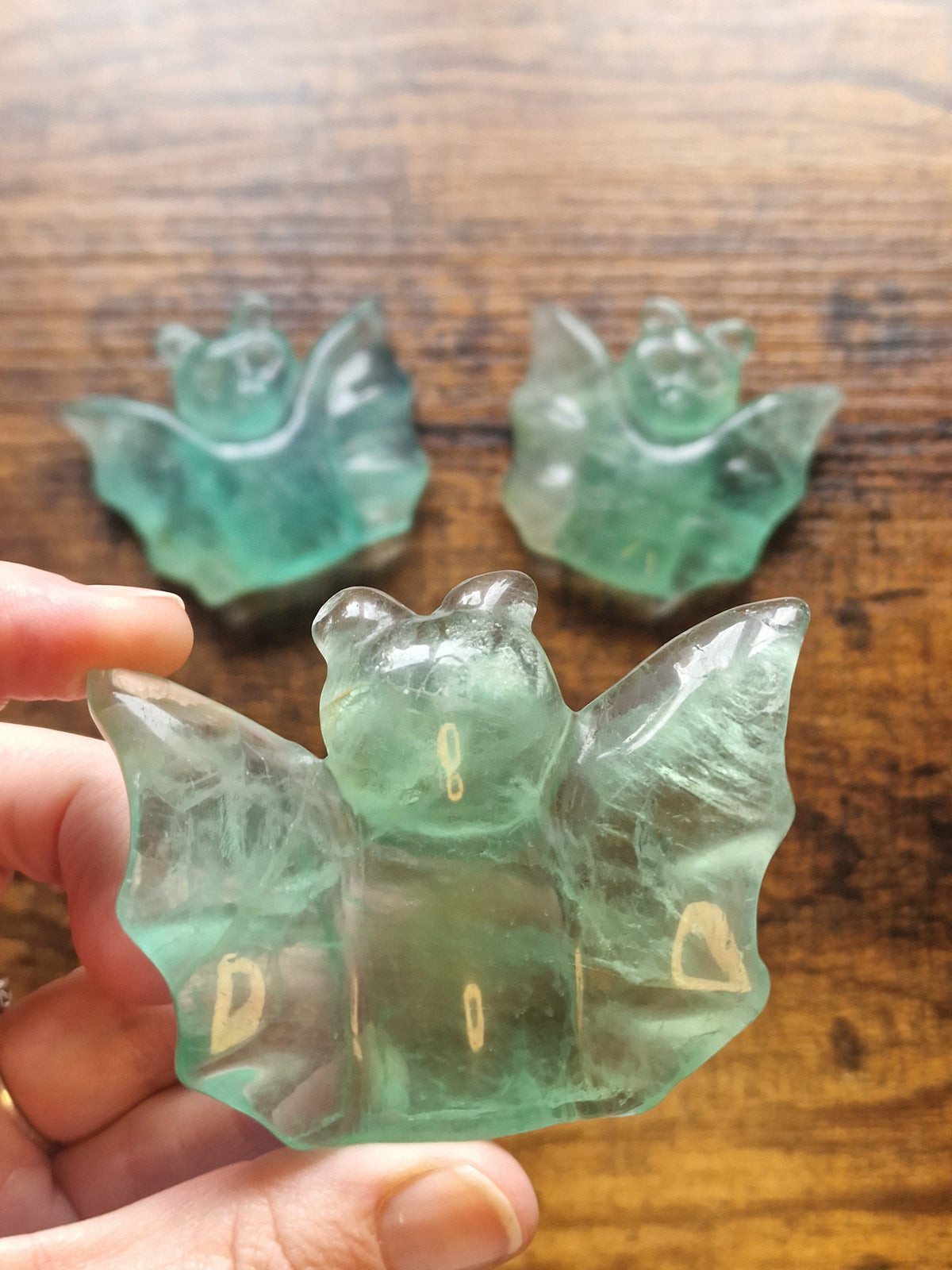 Fluorite Bat Crystal Carving
