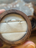 White Opalique Marquise Twisted Band Ring