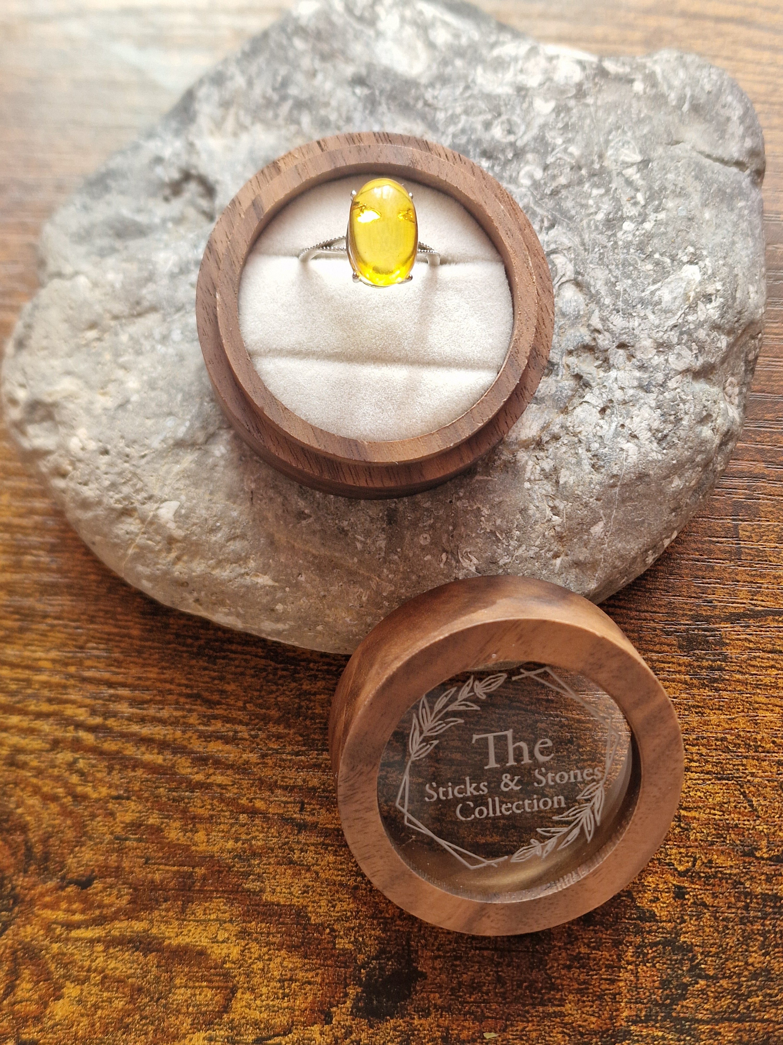 Amber Oval Ring