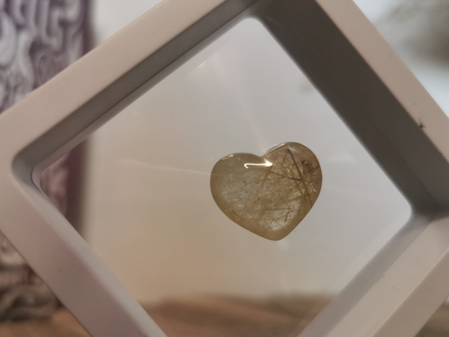 Golden Rutile mini hearts