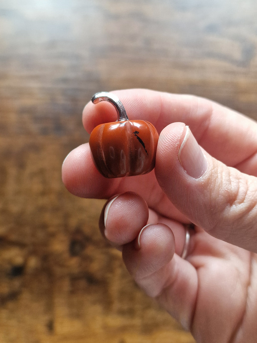 Mini Crystal Pumpkins with Metal Stems