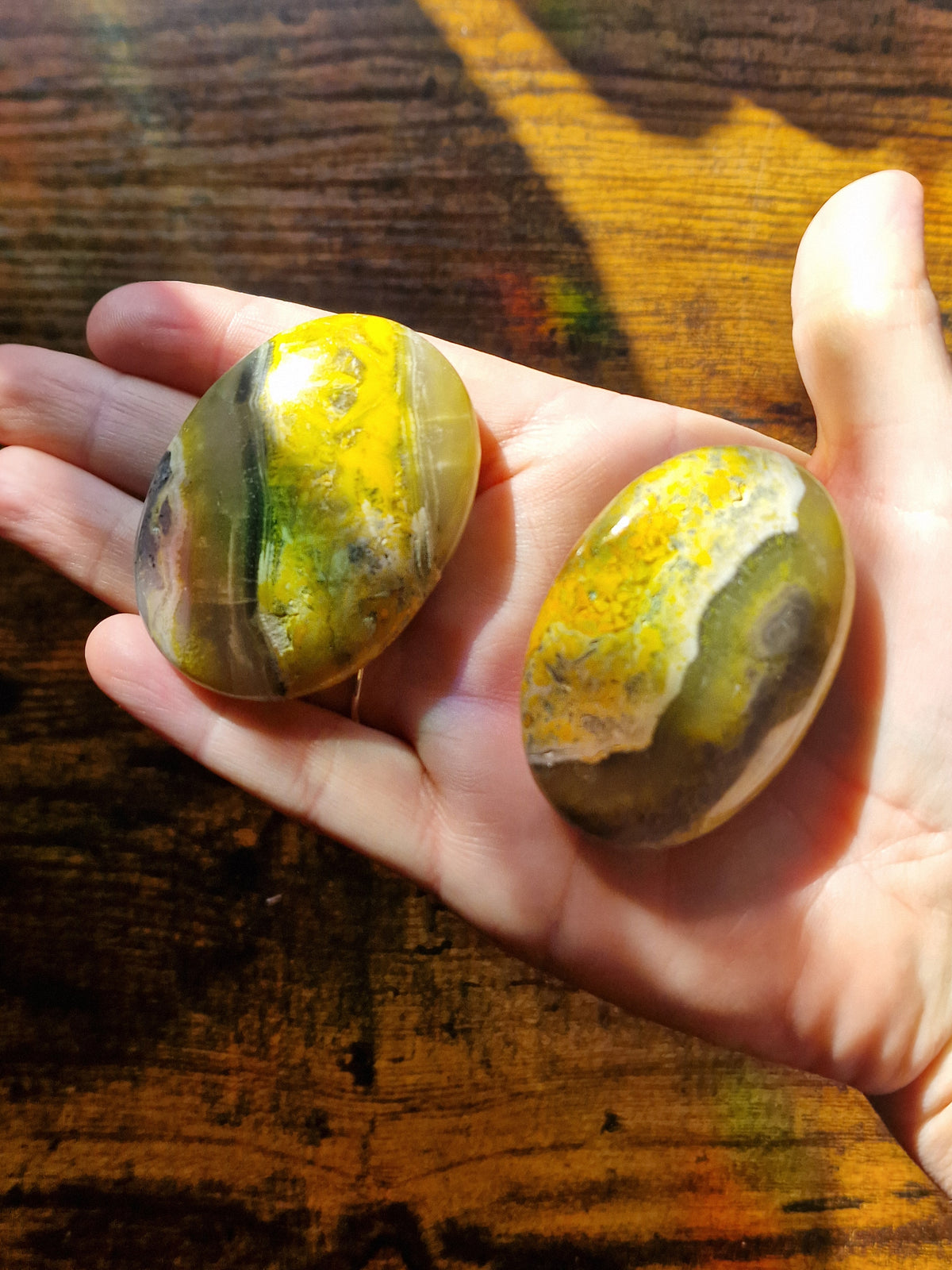 Bumblebee Jasper Palm Stones | Pick Your Own