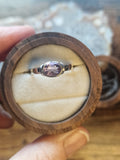 Amethyst Oval Faceted Shoulder Detail Ring