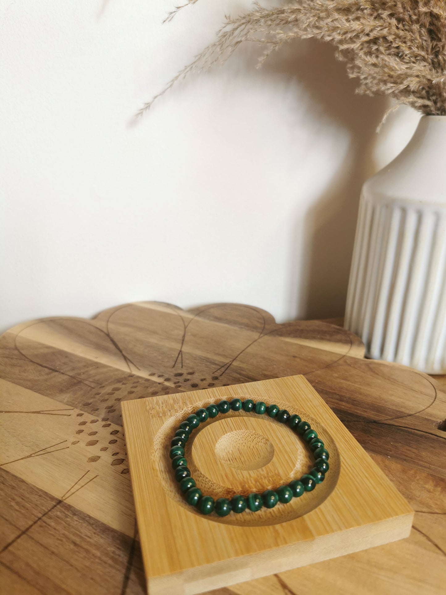 Malachite Crystal Bracelet – 6mm