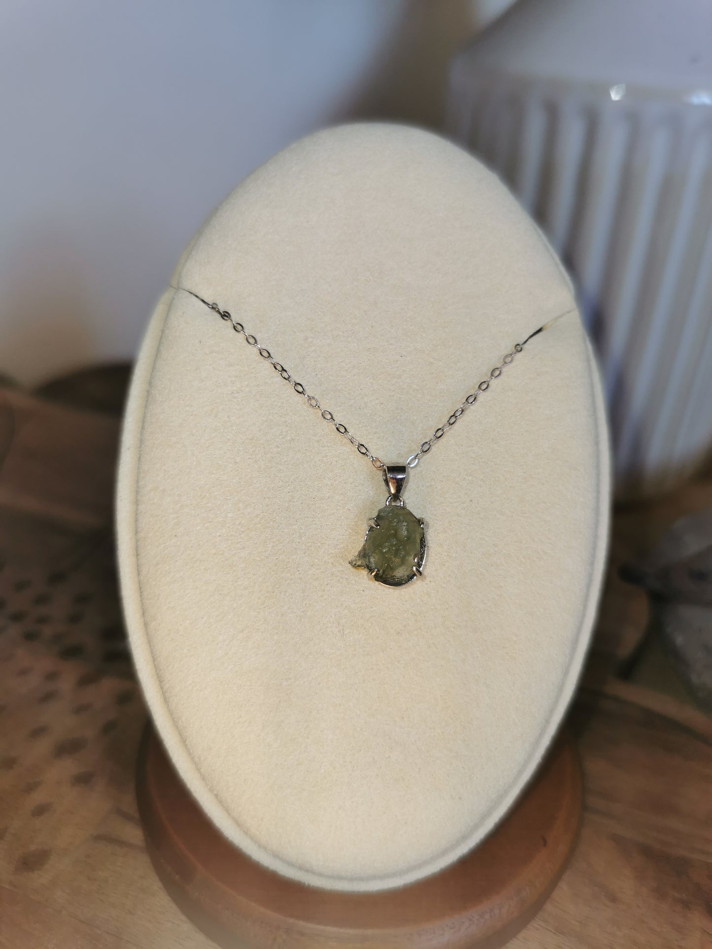 Raw Moldavite Pendants 925 silver — Intuitively Chosen